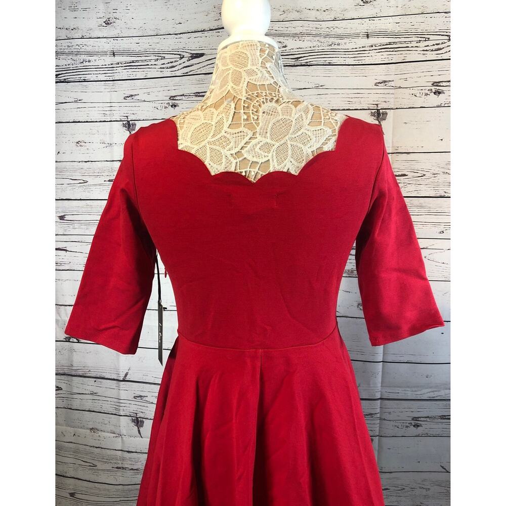 NWT Lulus Tip the Scallops Red Scalloped Skater D… - image 9